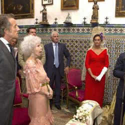 Francisco Rivera leyendo en el enlace de Cayetana de Alba y Alfonso Díez