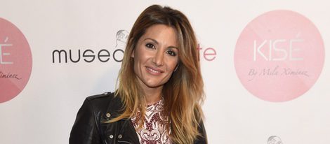 Nagore en la presentación de la colección de cremas de Mila Ximénez