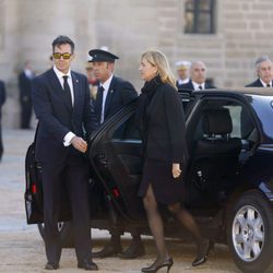 La Infanta Cristina en el funeral del Duque de Calabria