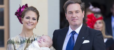 La princesa Magdalena de Suecia y su marido Christopher O'neill en el bautizo del pequeño Nicolás de Suecia