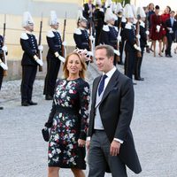 Los padrinos Katarina von Horn y Marco Wajselfiszen el bautizo de Nicolás de Suecia