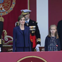 Los Reyes Felipe y Letizia, la Princesa Leonor y la Infanta Sofía en el Día de la Hispanidad 2015