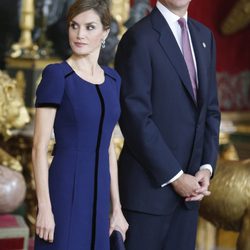 Los Reyes Felipe y Letizia en la recepción del día de la Hispanidad 2015