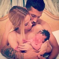 Primera imagen de Tamara Gorro y Ezequiel Garay con su hija Shaila