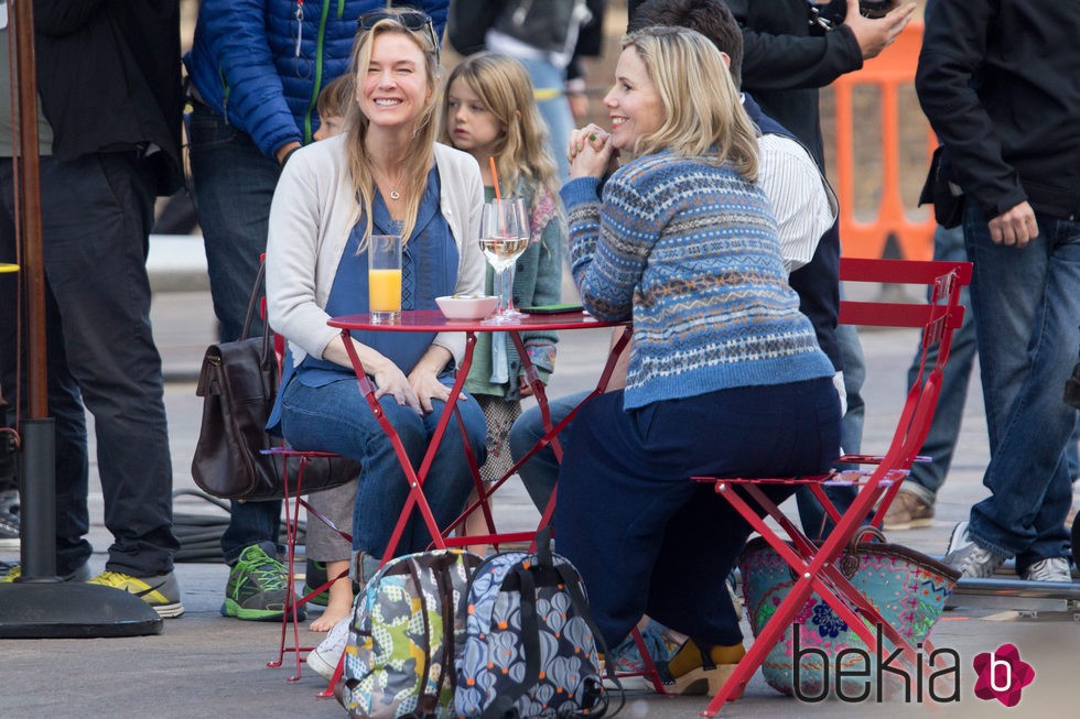 Renée Zellweger rodando la nueva película de  'Bridget Jones'