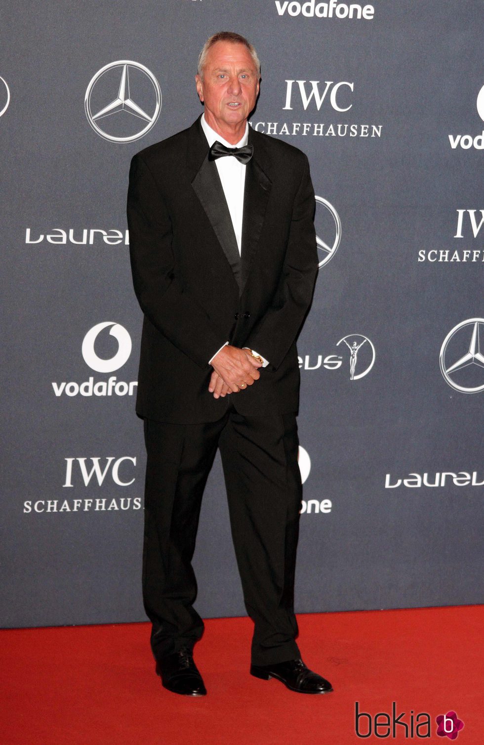 Johan Cruyff en la entrega de los Premios Laureus 2012