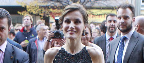 La Reina Letizia llegando al acto homenaje a Francis Ford Coppola en Gijón