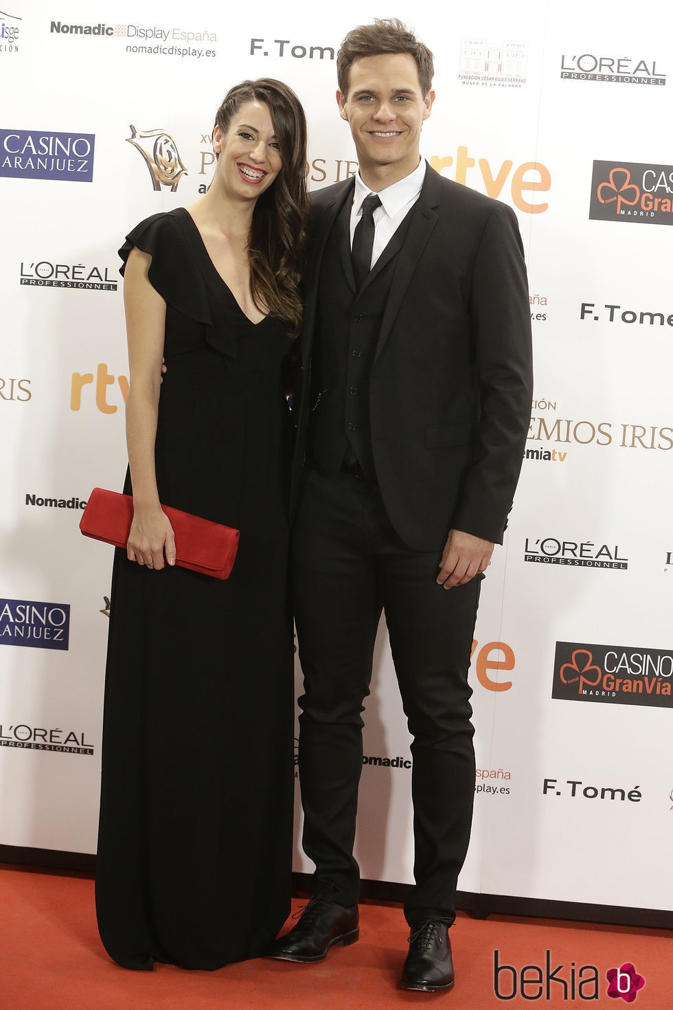 Christian Gálvez y Almudena Cid en los Premios Iris de la Academia de Televisión 2015