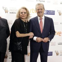 Mayra Gómez Kemp y Manuel Campo Vidal en los Premios Iris de la Academia de Televisión 2015