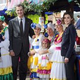 Los Reyes Felipe y Letizia en la entrega del Pueblo Ejemplar de Asturias a Colombres