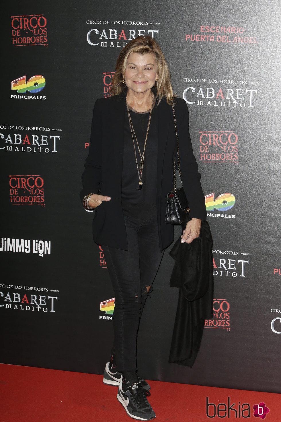 Cari Lapique en el estreno de 'Cabaret Maldito' en Madrid