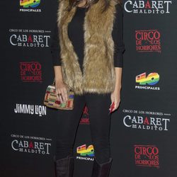 Cecilia Gómez en el estreno de 'Cabaret Maldito' en Madrid