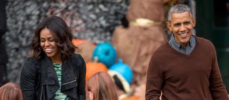 Barack y Michelle Obama celebrando su fiesta de Halloween 2015