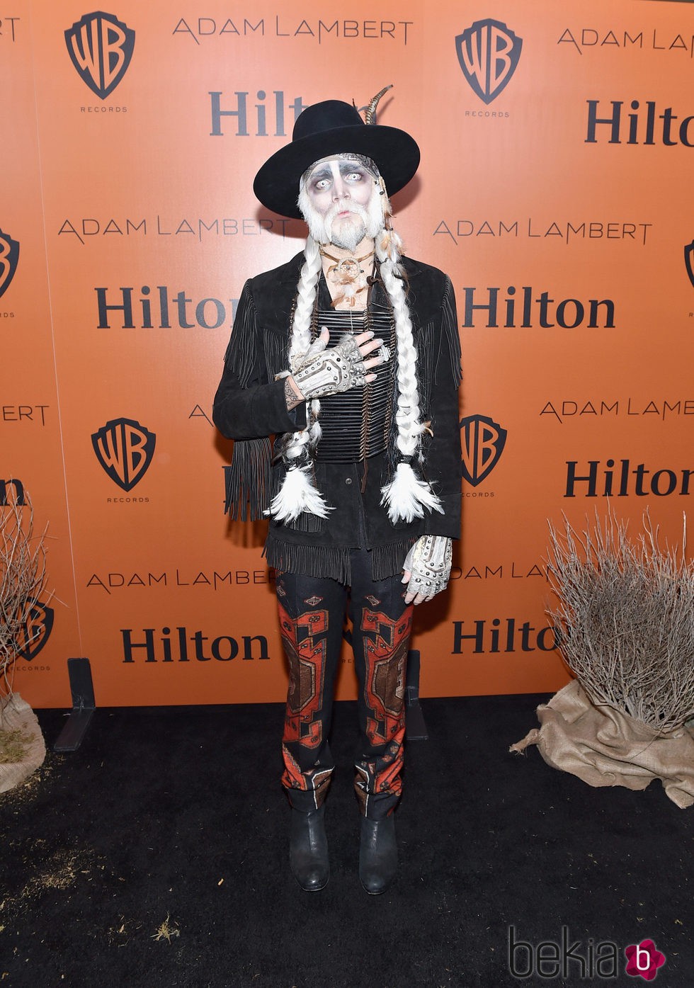 Adam Lambert disfrazado en su fiesta de Halloween 2015