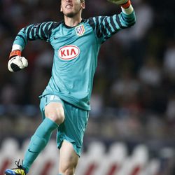 David de Gea celebrando una victoria con el Atlético de Madrid