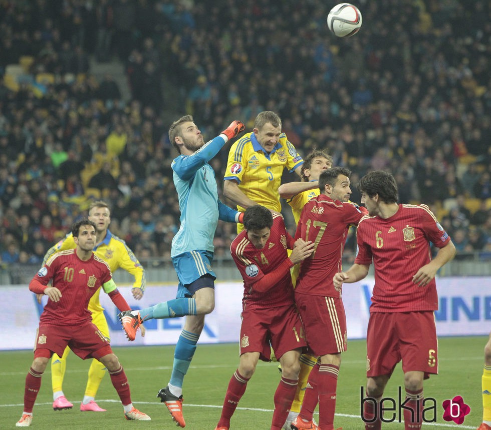 David de Gea en uno de sus partidos como portero de La Roja