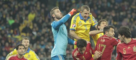 David de Gea en uno de sus partidos como portero de La Roja