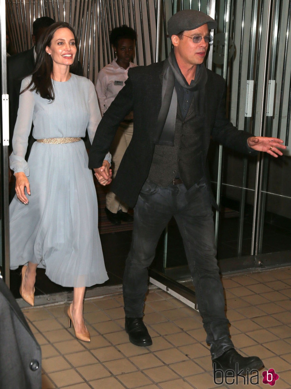 Angelina Jolie y Brad Pitt de la mano en el estreno de 'By The Sea' en Nueva York