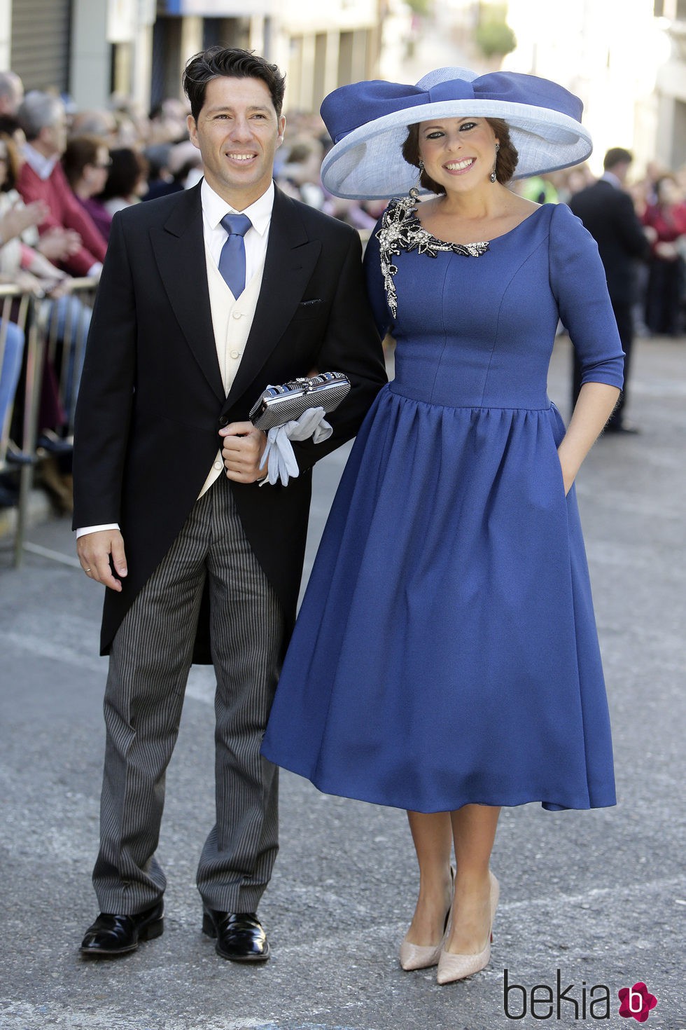 Pastora Soler y Francis Viñolo en la boda de Eva González y Cayetano Rivera