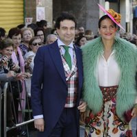 Pepe Rodríguez, Samantha Vallejo-Nágera y Jordi Cruz en la boda de Eva González y Cayetano Rivera