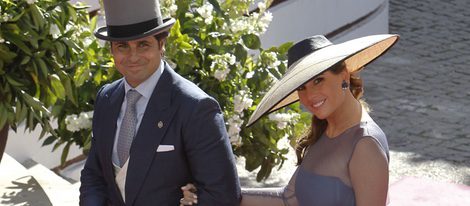 Fran Rivera y Lourdes Montes en la boda de Eva González y Cayetano Rivera