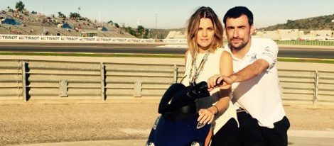 Amaia Salamanca con Gelete Nieto en el circuito de Cheste