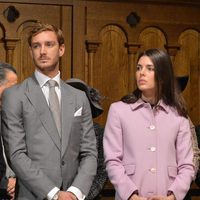 Pierre Casiraghi y Carlota Casiraghi en el Día Nacional de Mónaco 2015