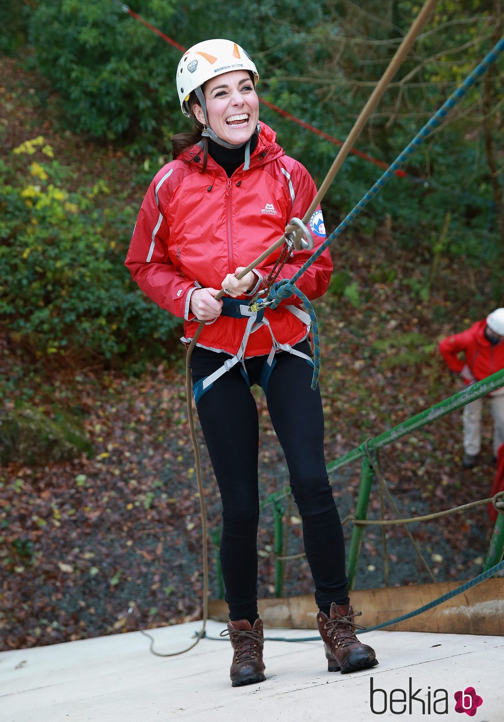 Kate Middleton escalando en Gales