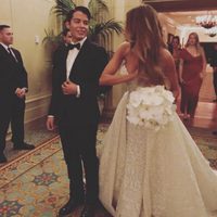 Sofía Vergara con su hijo Manolo antes de comenzar el camino al altar