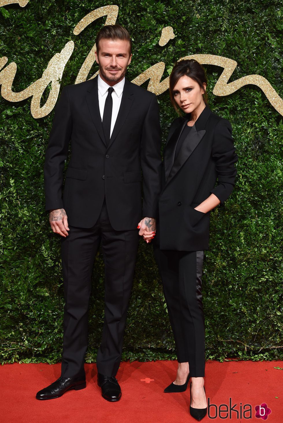 David Beckham y Victoria Beckham en los British Fashion Awards 2015