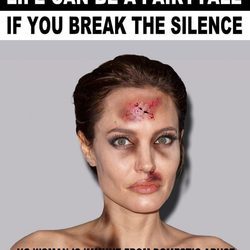 Angelina Jolie imagen de la campaña #Breakthesilence 2015