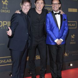 Carlos Latre, Manel Fuentes y Àngel Llàcer en los premios Ondas 2015