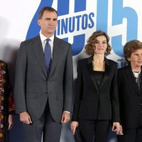 Los Reyes Felipe y Letizia en el 15 aniversario de 20 MInutos