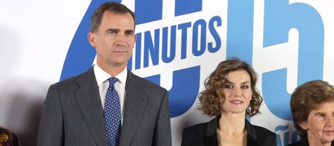 Los Reyes Felipe y Letizia en el 15 aniversario de 20 MInutos