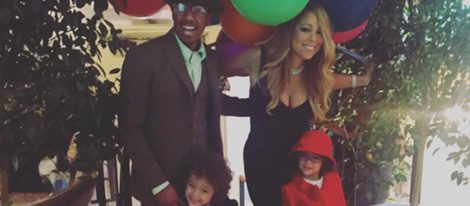 Mariah Carey y su ex, Nick Cannon, junto a sus hijos en Acción de Gracias 2015