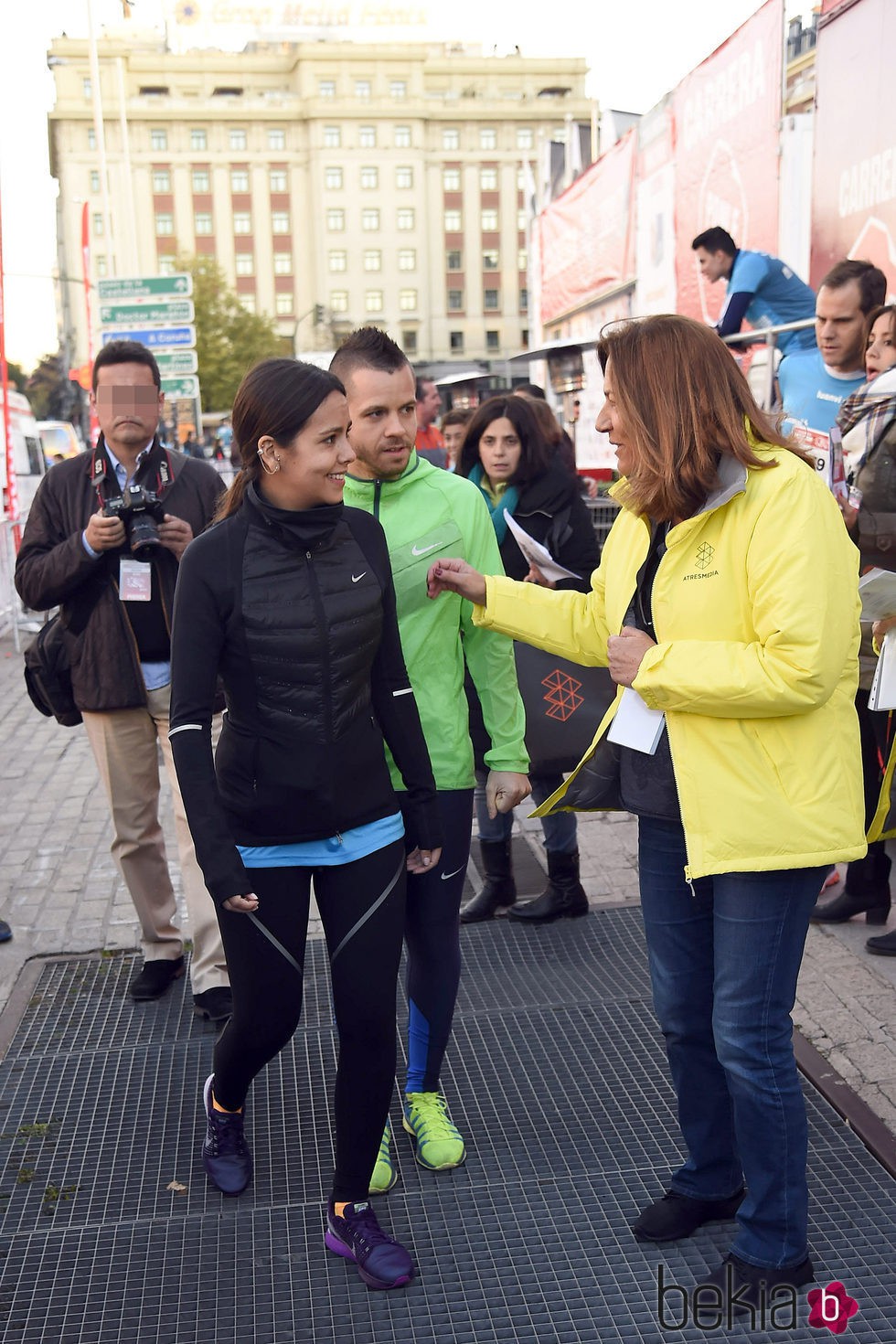 Cristina Pedroche y David Muñoz en la carrera Ponle Freno 2015