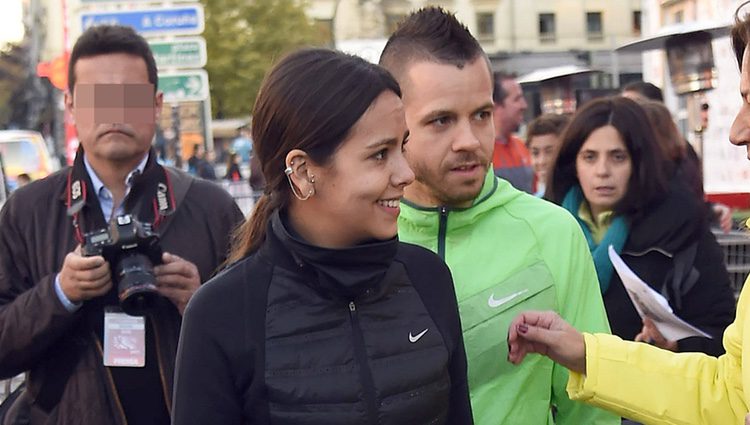 Cristina Pedroche y David Muñoz en la carrera Ponle Freno 2015