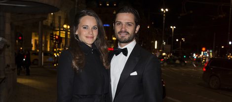 Carlos Felipe de Suecia y Sofia Hellqvist en una cena benéfica del Global Child Forum