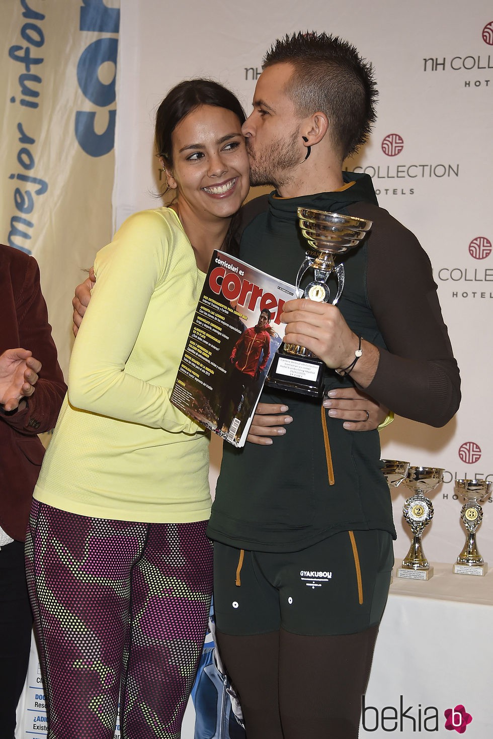 Cristina Pedroche y David Muñoz en la carrera vertical del NH Eurobuilding de Madrid