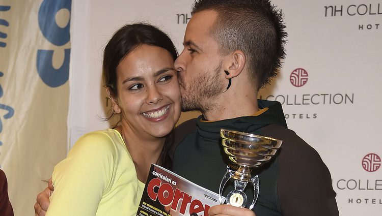 Cristina Pedroche y David Muñoz en la carrera vertical del NH Eurobuilding de Madrid