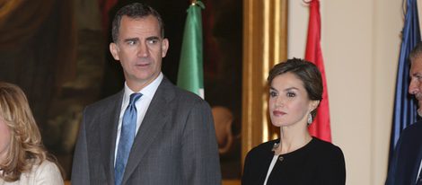 Los Reyes Felipe y Letizia en la entrega de las Medallas de Oro de las Bellas Artes 2014