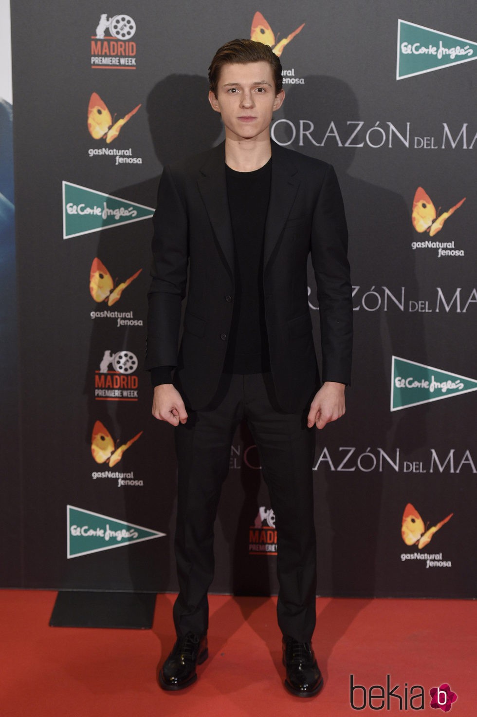 Tom Holland en el estreno de 'En el corazón del mar' en Madrid