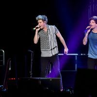 Niall Horan y Louis Tomlinson actuando en el Jingle Ball Tour 2015 en Los Angeles