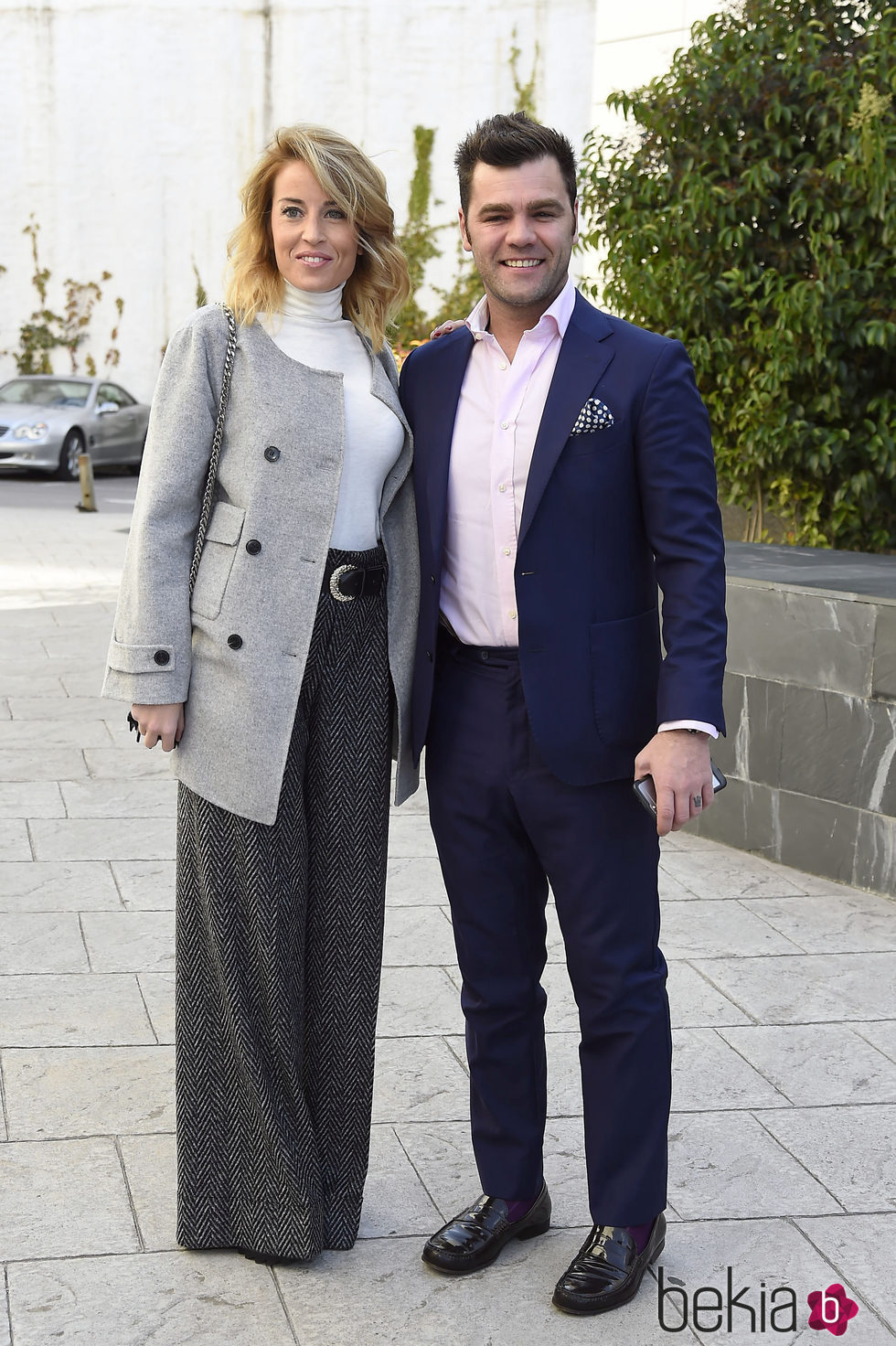 Fonsi Nieto y Marta Castro en el bautizo del hijo de Juan Peña y Sonia González