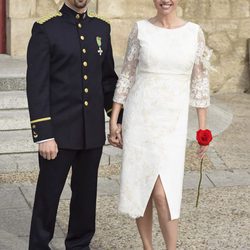 Beatriz Rico y Rubén Ramírez el día de su boda