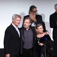 Harrison Ford, Carrie Fisher y Mark Hamill en la premiere de 'Star Wars: El Despertar de la Fuerza' en Los Ángeles