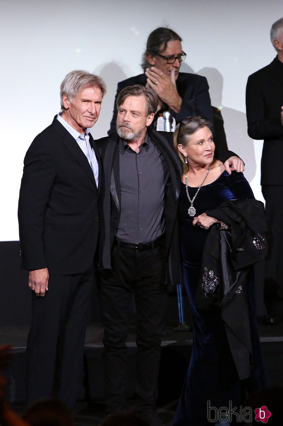 Harrison Ford, Carrie Fisher y Mark Hamill en la premiere de 'Star Wars: El Despertar de la Fuerza' en Los Ángeles