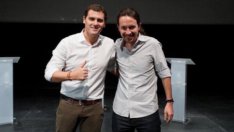 Albert Rivera y Pablo Iglesias en un debate en la Universidad Carlos III de Madrid