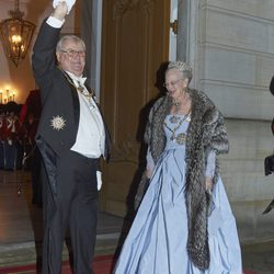 La Reina Margarita y el Príncipe Enrique en la recepción anual de Año Nuevo