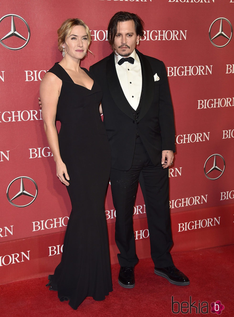 Kate Winslet y Johnny Depp en el Festival de Palm Springs 2016